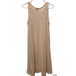 ELIF by Jordan Taylor Coraline Gold Beige Sleeveless‎ Sheer Suit Cover Up M